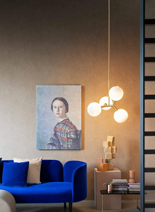 Irina Suspension Laiton Verre Minimaliste Moderne