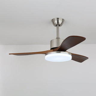 Plafonnier Ventilateur Selora en Laiton et Bois