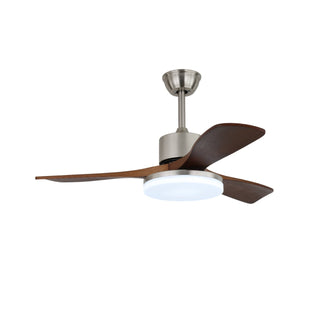 Plafonnier Ventilateur Selora en Laiton et Bois