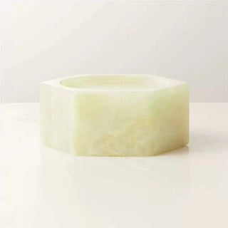 Vela Cube Marble Candle Holder-Neutral Decor
