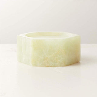 Vela Cube Marble Candle Holder-Neutral Decor
