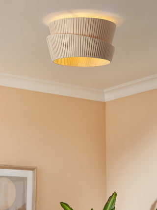 Zethayra Lampe Plafonnier en Tissu Naturel