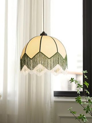 Velario Fringe Dome Pendant Light-Neutral Decor