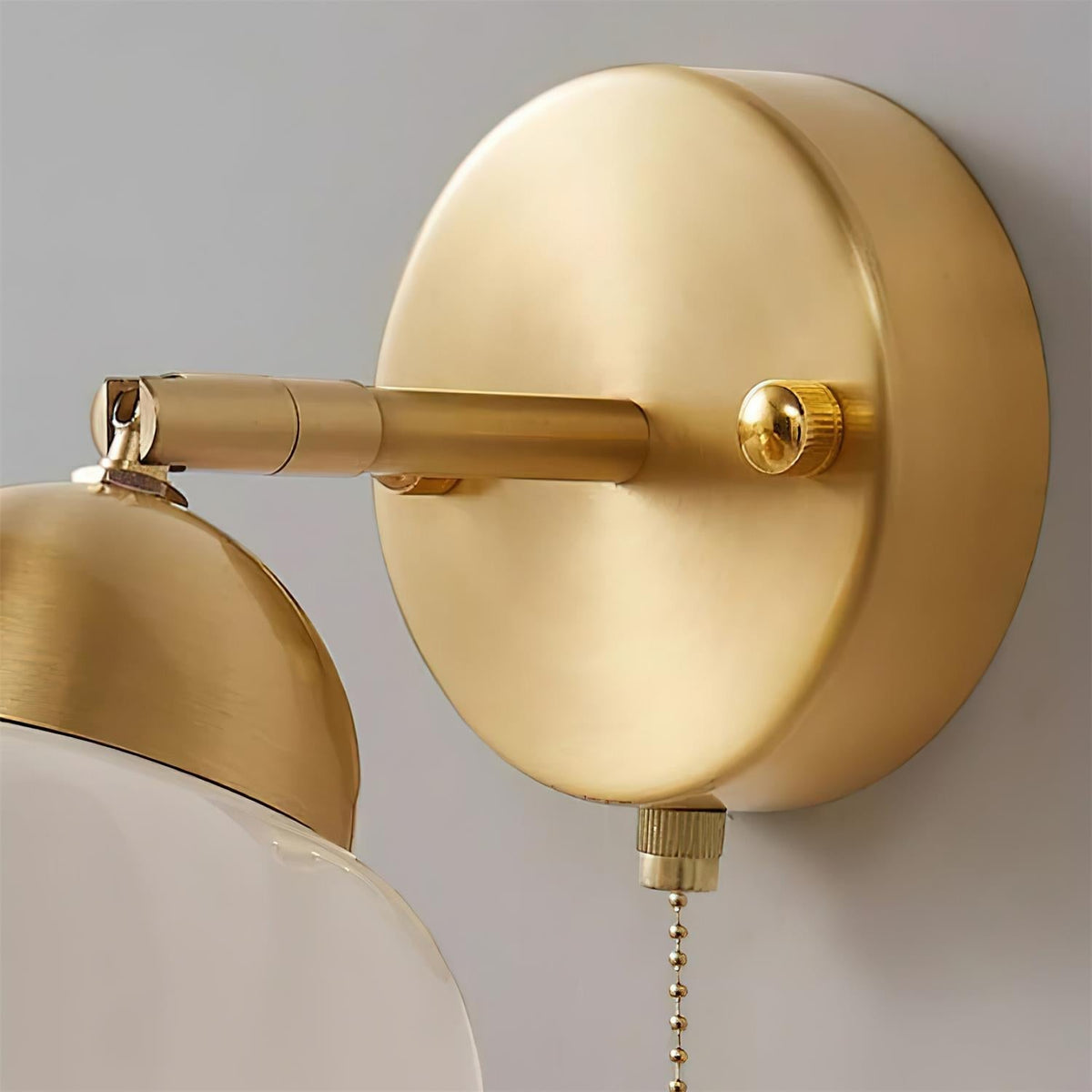 Wall Lamp Brass and Ceramic Wavy Shade Globe Accent Retro Artistic-Neutral Decor