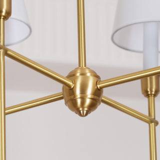 Talia Lustre de Luxe en Laiton et Tissu