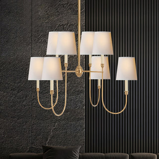 Talia Lustre de Luxe en Laiton et Tissu