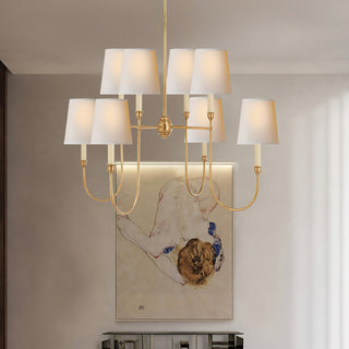Talia Lustre de Luxe en Laiton et Tissu