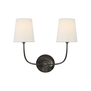 Victor Applique Murale en Bronze Noir et Tissu