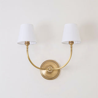 Victor Applique Murale en Bronze Noir et Tissu