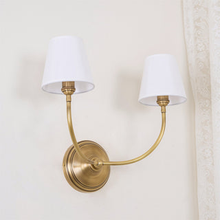 Victor Applique Murale en Bronze Noir et Tissu