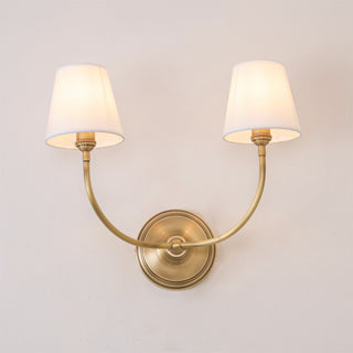 Victor Applique Murale en Bronze Noir et Tissu