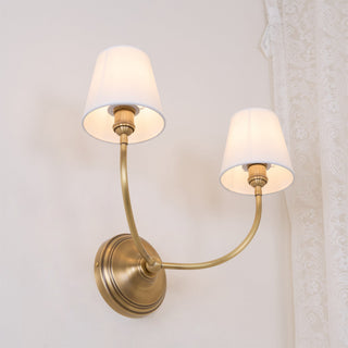 Victor Applique Murale en Bronze Noir et Tissu