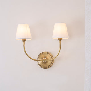 Victor Applique Murale en Bronze Noir et Tissu