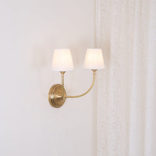Victor Applique Murale en Bronze Noir et Tissu