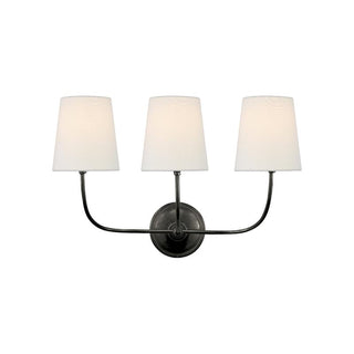 Victor Applique Murale en Bronze Noir et Tissu