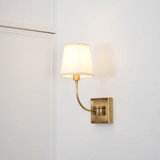 Victor Applique Murale en Bronze Noir et Tissu