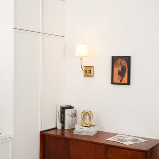 Victor Applique Murale en Bronze Noir et Tissu
