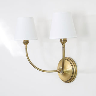 Victor Applique Murale en Bronze Noir et Tissu