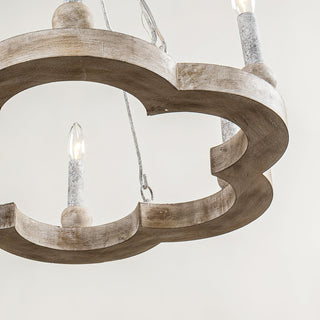 Mysilora Lustre Industriel Vintage Roue Bois Métal