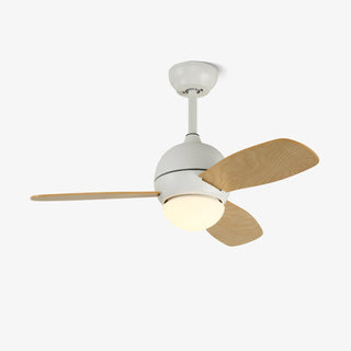 Vevo Plafonnier Ventilateur Minimaliste en Bois Blanc