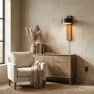Vera Plug-in Wall Sconce-Neutral Decor