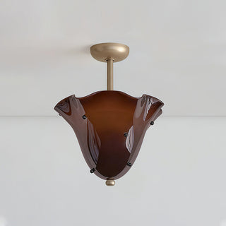 Eldis Lampe Plafond Semi-Encastrée en Verre Murano-Luire