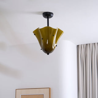 Eldis Lampe Plafond Semi-Encastrée en Verre Murano-Luire