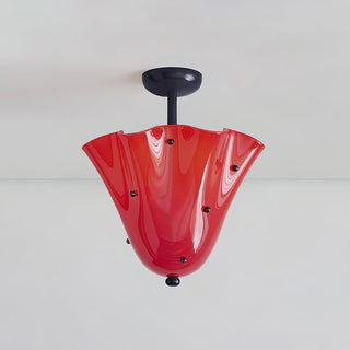 Eldis Lampe Plafond Semi-Encastrée en Verre Murano-Luire