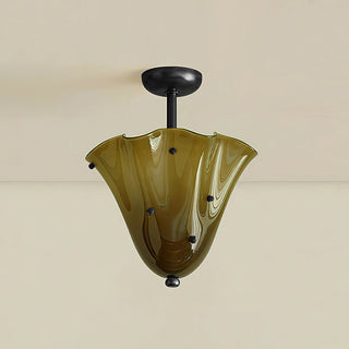 Eldis Lampe Plafond Semi-Encastrée en Verre Murano-Luire