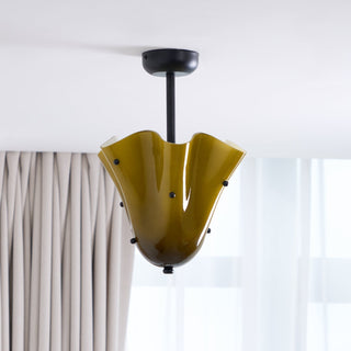 Eldis Lampe Plafond Semi-Encastrée en Verre Murano-Luire
