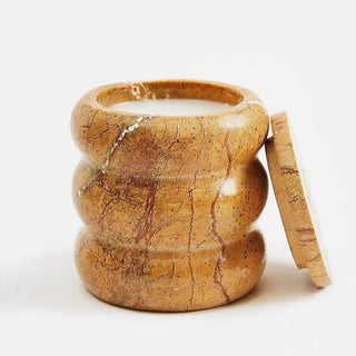 Verdant Stone Candle Holder-Neutral Decor