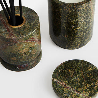 Verdant Stone Candle Holder-Neutral Decor