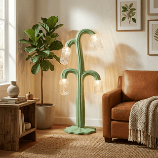 Verdant Bloom Floor Lamp-Neutral Decor