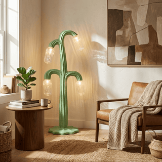 Verdant Bloom Floor Lamp-Neutral Decor