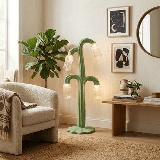 Verdant Bloom Floor Lamp-Neutral Decor