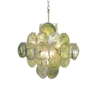 Aurora Lustre Disque en Verre de Murano Vert Nature