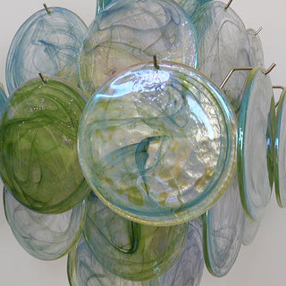 Aurora Lustre Disque en Verre de Murano Vert Nature
