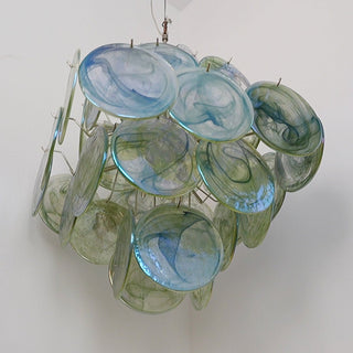 Aurora Lustre Disque en Verre de Murano Vert Nature