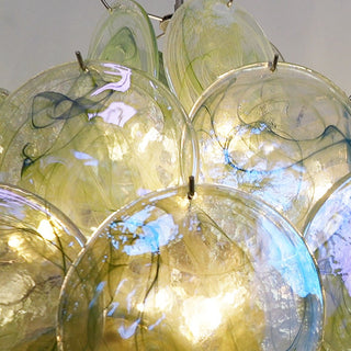 Aurora Lustre Disque en Verre de Murano Vert Nature