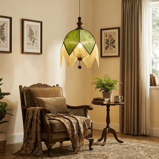 Verdant Fringe Pendant Light-Neutral Decor