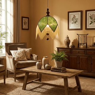 Verdant Fringe Pendant Light-Neutral Decor