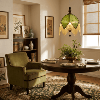 Verdant Fringe Pendant Light-Neutral Decor