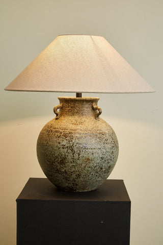 Doria Lampe de Table avec Poignée Verdigris