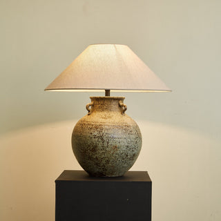 Doria Lampe de Table avec Poignée Verdigris