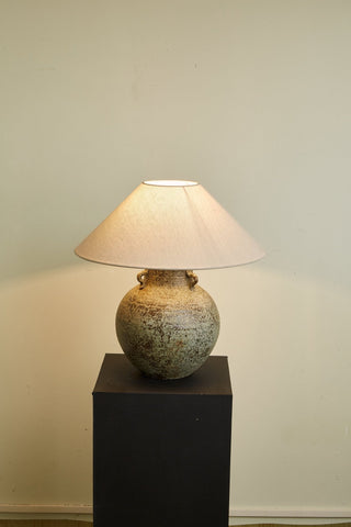 Doria Lampe de Table avec Poignée Verdigris