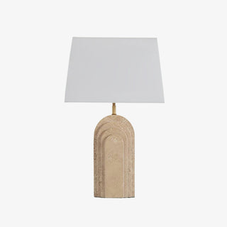 Livia Travertine Table Lamp-Neutral Decor
