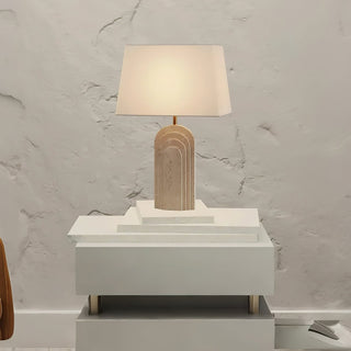 Livia Travertine Table Lamp-Neutral Decor