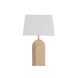 Livia Travertine Table Lamp-Neutral Decor