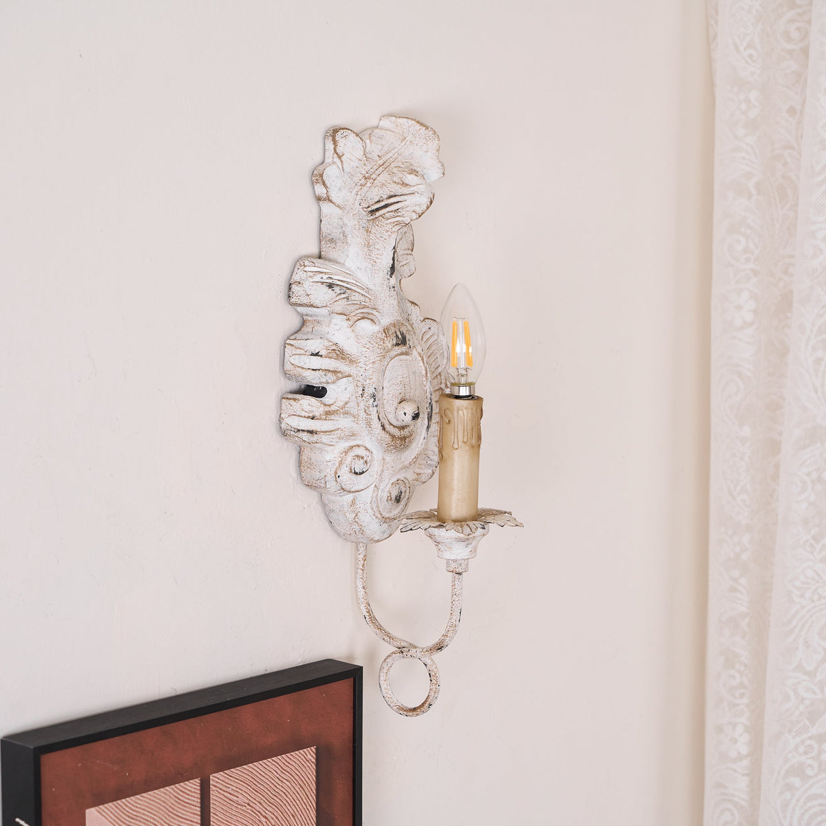 Olsilel Applique Murale Résine Métal Élégance Vintage