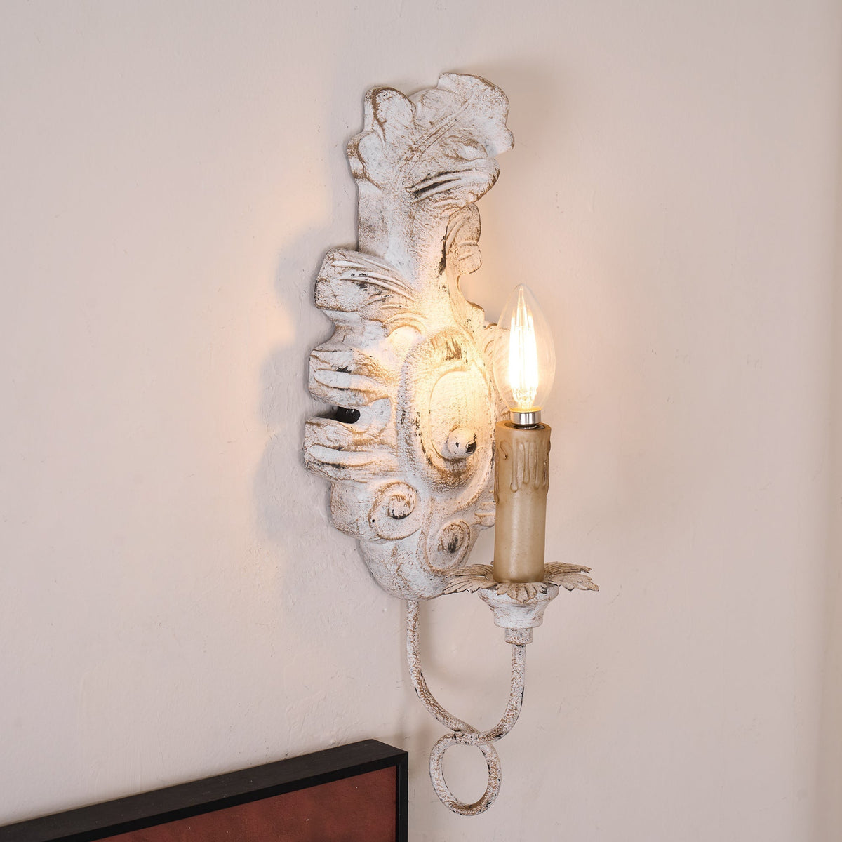 Olsilel Applique Murale Résine Métal Élégance Vintage